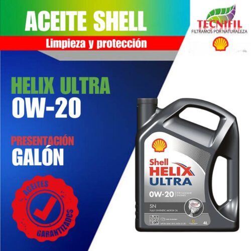 Comprar SHELL HELIX ULTRA SN 0W-20 Galón Tecnifil Colombia Distribuidor Colombia
