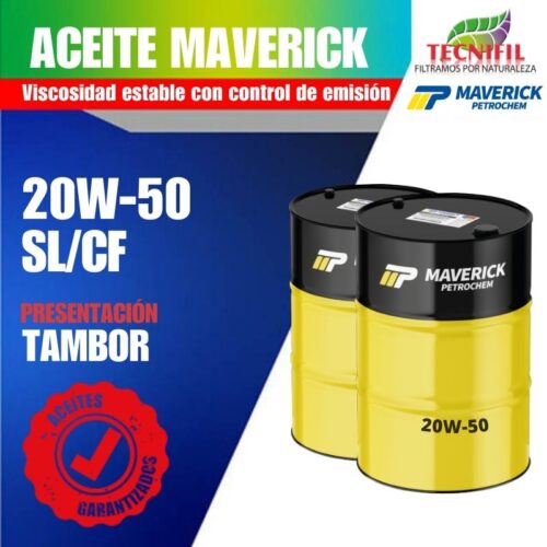 Comprar aceite MAVERICK 20W50 SL CF presentación TAMBOR Tecnifil Colombia