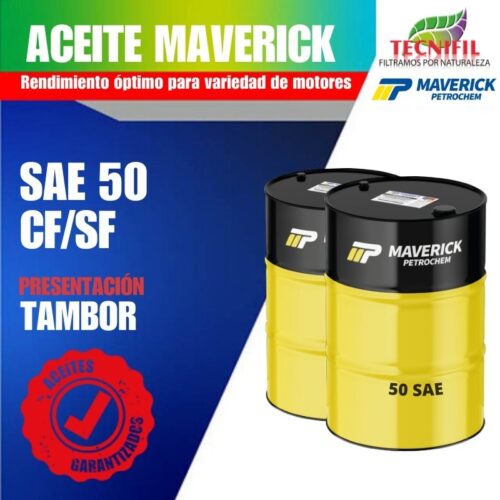 Comprar lubricantes MAVERICK 1SAE 50 CF SF Tambor Tecnifil Colombia