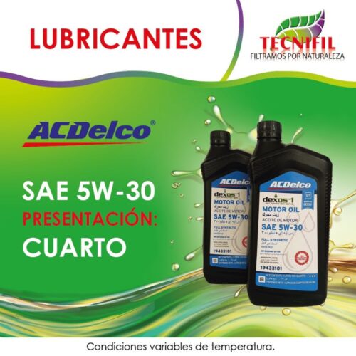 Comprar ACEITE ACDELCO 5W-30 Presentación CUARTO Tecnifil Colombia