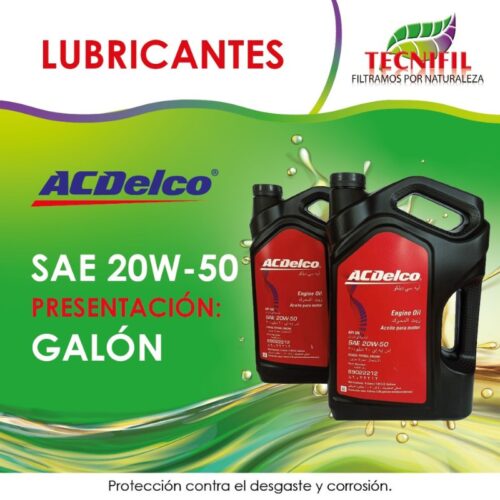 Comprar Aceite ACDELCO 20W-50 Presentación GALÓN Tecnifil Colombia