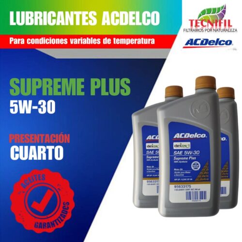 Comprar Aceite lubricante ACDELCO 5W 30 presentación cuarto Tecnifil Colombia_