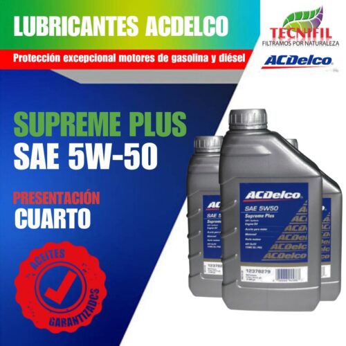 Comprar Aceite lubricante ACDELCO 5W 50 presentación cuarto Tecnifil Colombia