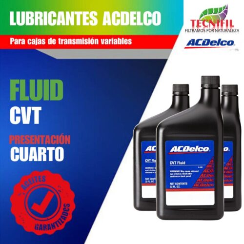 Comprar Aceite lubricante ACDELCO FLUID CVT para cajas presentación cuarto Tecnifil Colombia