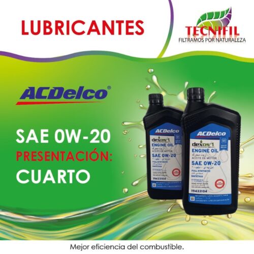 ACDELCO Aceite 0W-20 Presentación CUARTO Tecnifil Colombia Comprar