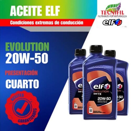 Comprar ACEITE ELF 20W 50 EVOLUTION cuarto Tecnifil Colombia