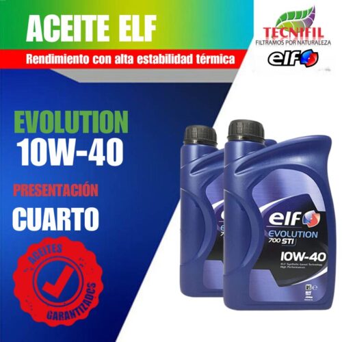 Comprar Aceite ELF EVOLUTION 10W40 CUARTO Colombia Tecnifil