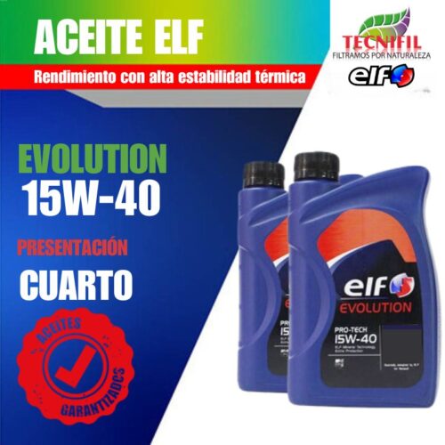 Comprar Aceite ELF EVOLUTION 15W 40 CUARTO Colombia Tecnifil