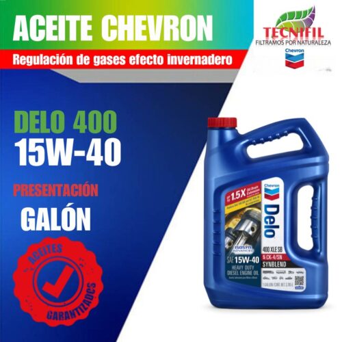 Compra Aceite Lubricante CHEVRON DELO 400 15W 40 presentación GALÓN Tecnifil Colombia