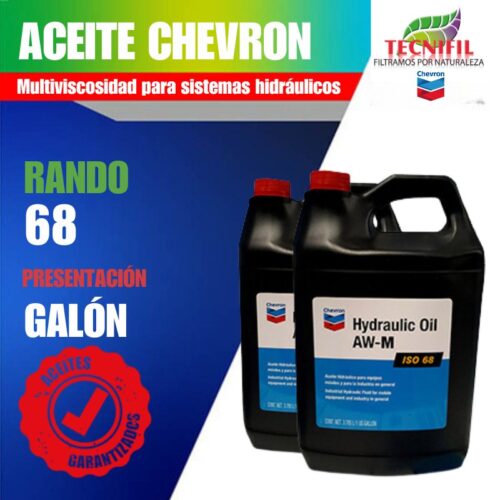 Comprar ACEITE CHEVRON RANDO 68 GALÓN HIDRÁULICO Tecnifil Colombia