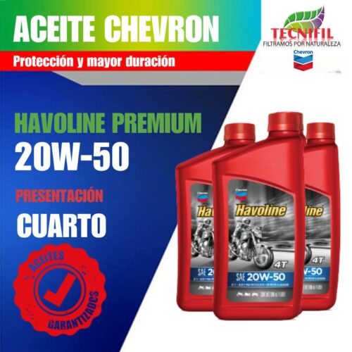 Comprar Aceite Havoline Premium 20W 50 CUarto Tecnifil Colombia