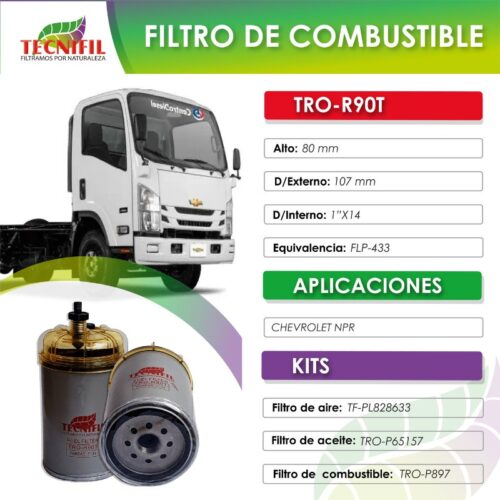 TRO R90T Filtro de Combustible Chevrolet NPR Tecnifil Colombia(1)