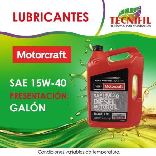ACEITE MOTORCRAFT 15W 40 GALÓN TECNIFIL COLOMBIA