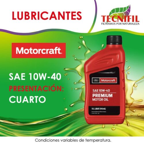 Comprar ACEITE MOTORCRAFT 10W 40 en CUARTO TECNIFIL COLOMBIA