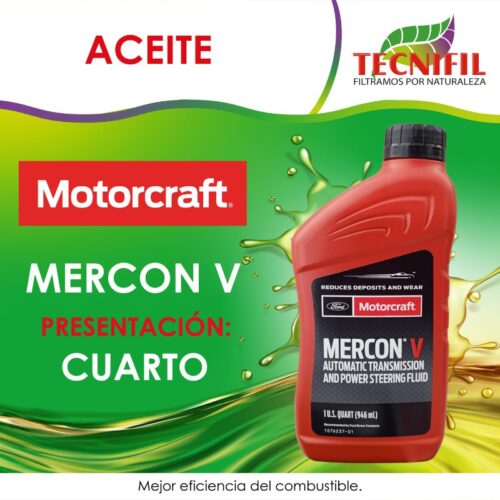 Comprar ACEITE MOTORCRAFT MERCON V en CUARTO TECNIFIL COLOMBIA