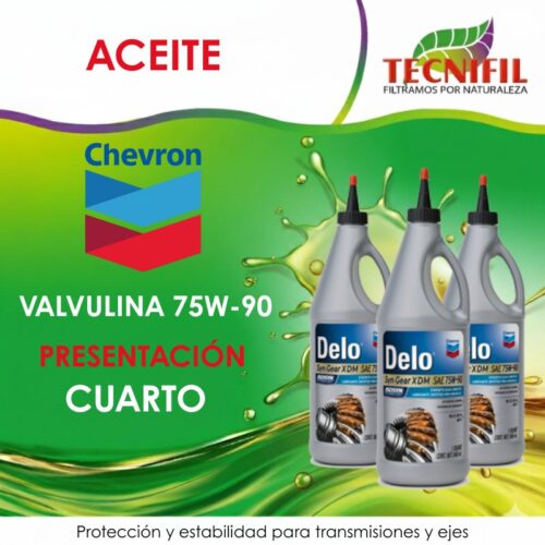ACEITE CHEVRON CHEVRON VALVULINA 75W-90 TECNIFIL COLOMBIA