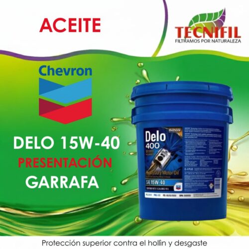 ACEITE CHEVRON DELO 400 15W-40 GARRAFA TECNIFIL COLOMBIA