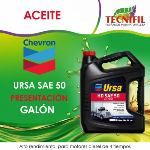 ACEITE CHEVRON URSA SAE 50 GALÓN TECNIFIL COLOMBIA