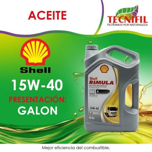 ACEITE SHELL 15W 40 Presentación GALÓN TECNIFIL DISTRIBUIDOR COLOMBIA