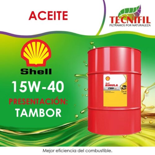 ACEITE SHELL 15W 40 TECNIFIL DISTRIBUIDOR COLOMBIA