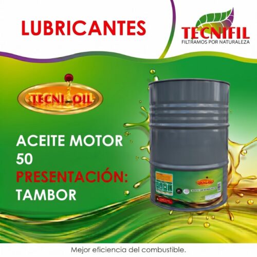 COMPRAR TECNIOIL ACEITE MOTOR 50 8033 PRESENTACIÓN TAMBOR TECNIFIL COLOMBIA