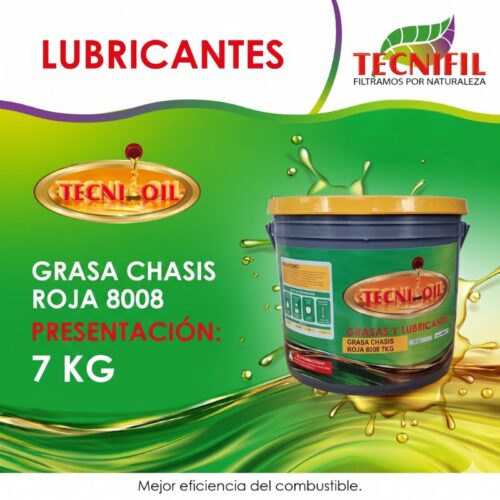 TECNIOIL GRASA CHASIS ROJA 8008 7KG TECNIFIL LUBRICANTES COLOMBIA